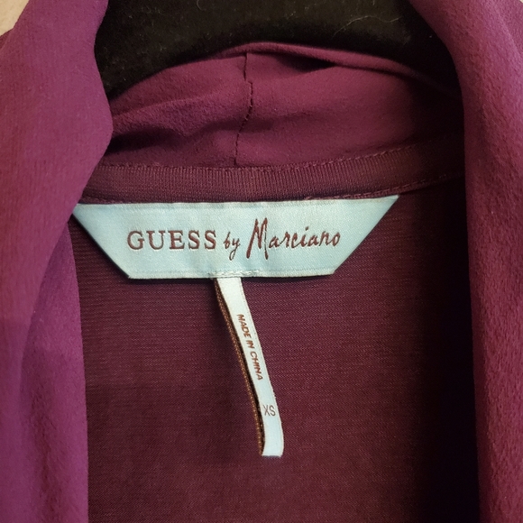 Marciano Sleeveless Silk Lining Blouse / Plum / Size XS - Picture 2 of 6